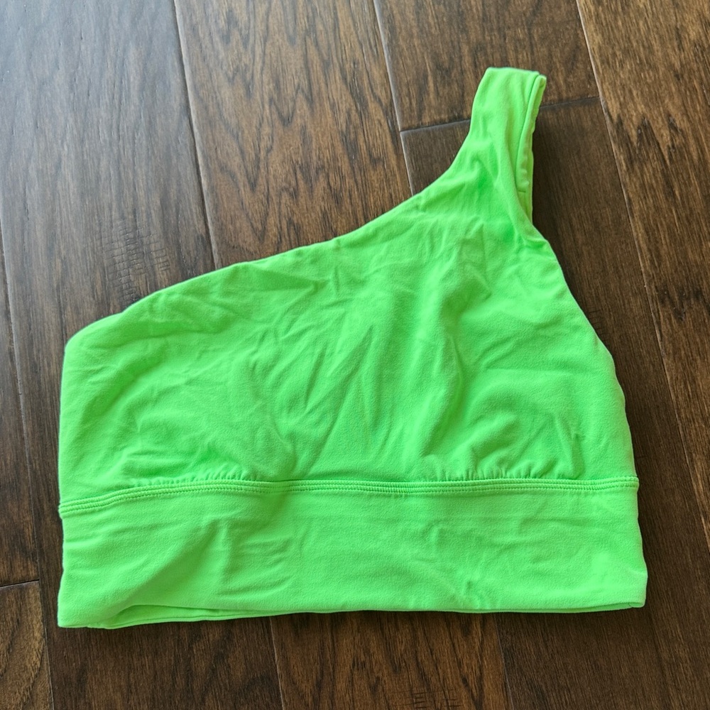 Lululemon Athletica Bright Green One-Shoulder Bra